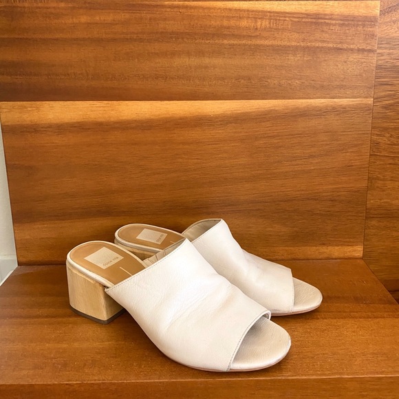 dolce vita white mules